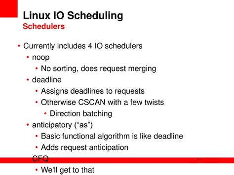 anticipatory io scheduler linux
