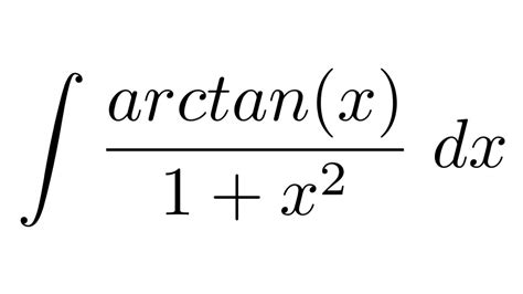 Antiderivative Of Arctan