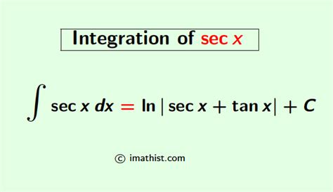 Antiderivative Of Secx