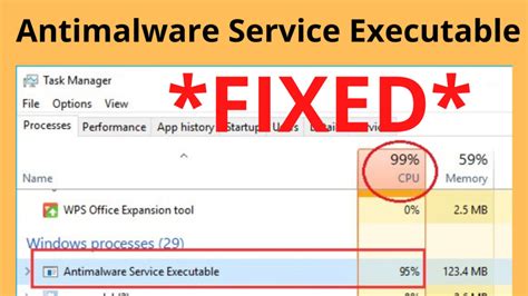 antimalware service executable 삭제