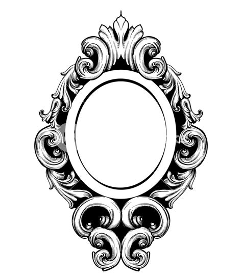 Antique Mirror Frame Drawing