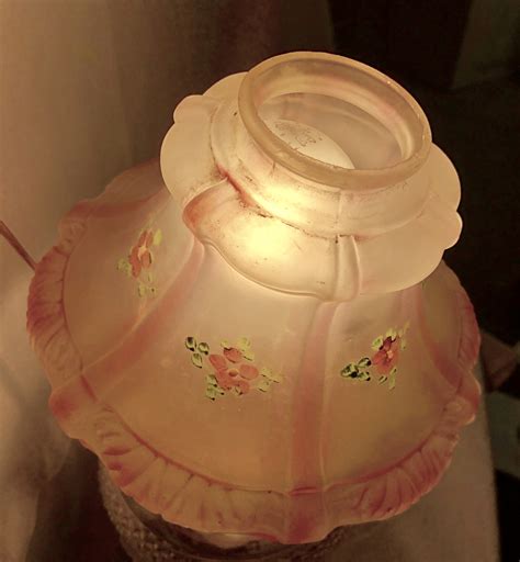 Antique Painted Glass Lamp Shades