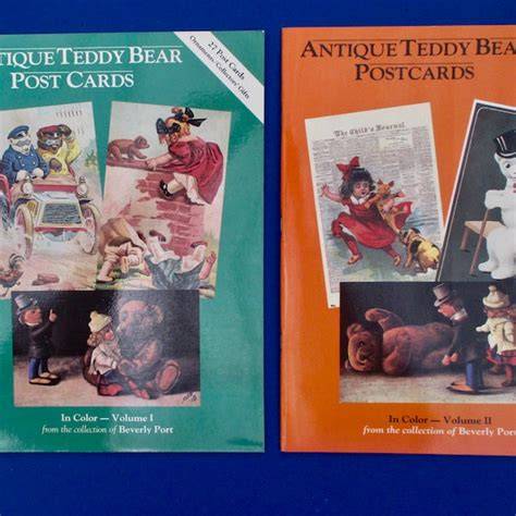 antique teddy bear postcards