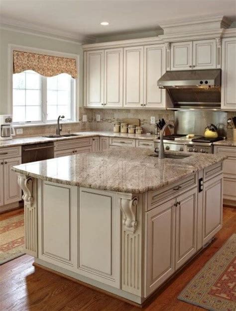 Antique White Painted Kitchen Cabinets