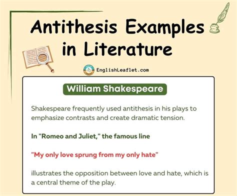 Antithesis Examples Sentences