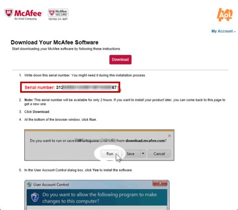 antivirus mcafee serial number