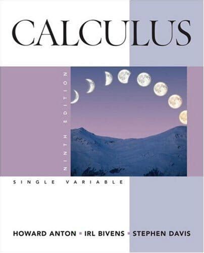 Anton Calculus 9th Edition Solutions Manual