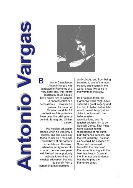 antonio vargas biography