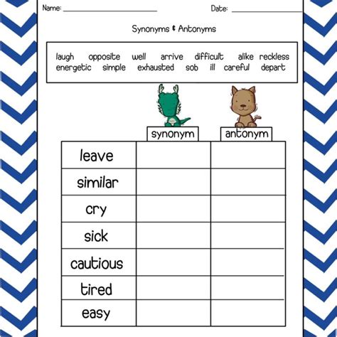 Antonyms And Synonyms Online Exercise Live Worksheets Antonyms And Synonyms Worksheet - Antonyms And Synonyms Worksheet