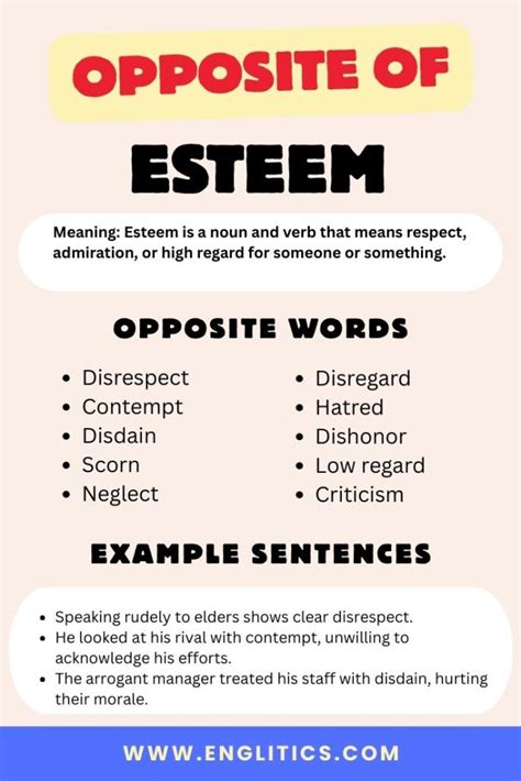 Antonyms Of Esteem