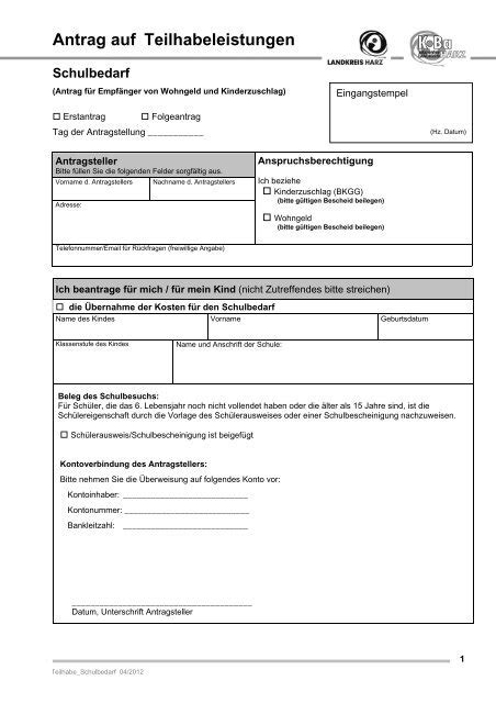 antrag schulbedarf bayern