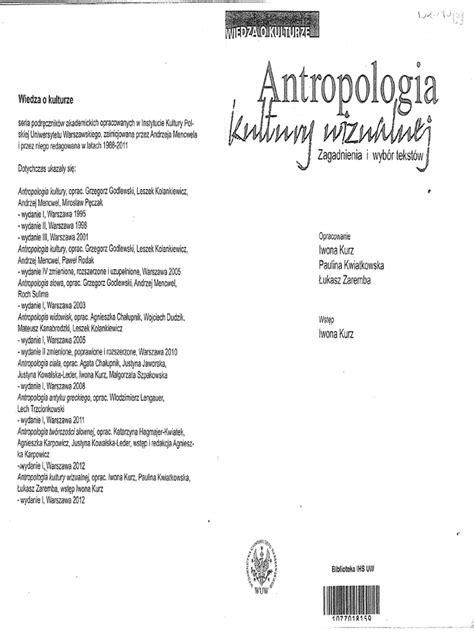antropologia kultury wizualnej pdf