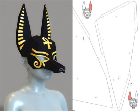 Anubis Mask Template