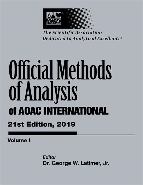 Aoac Official Methods Of Analysis 16th