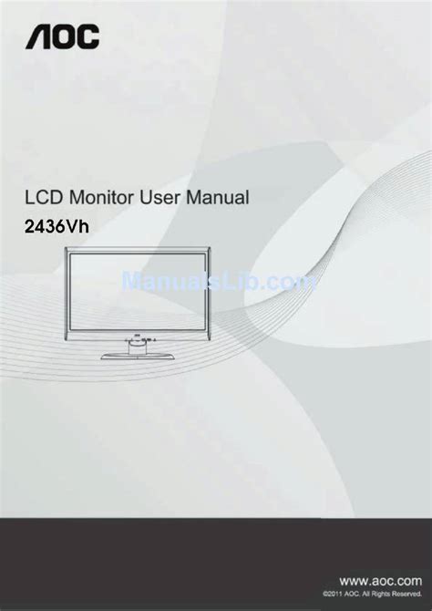 Read Online Aoc 2436Vh User Guide 