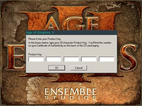 Aoe 3 Serial Key