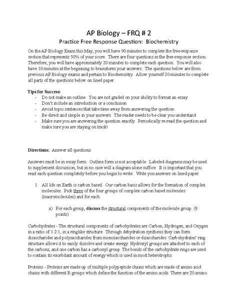 Ap Bio Frq