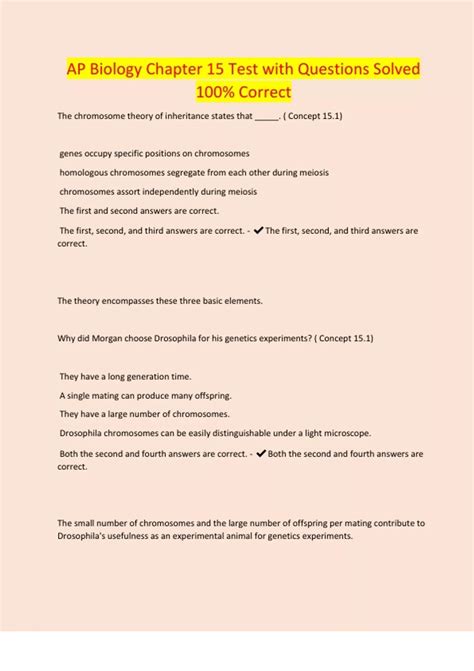 Ap Biology Chapter 15