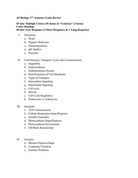 Ap Biology Multiple Choice Released Exams