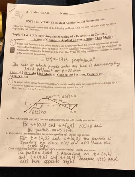 Ap Calc Ab Unit 4 Progress Check Mcq