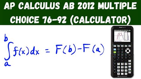 Ap Calculus Ab 2012 Multiple Choice Answers
