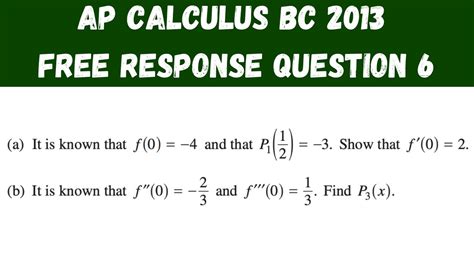 Ap Calculus Bc 2013 Response