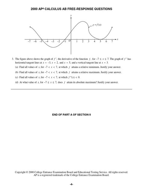Ap Calculus Response Solutions 2000