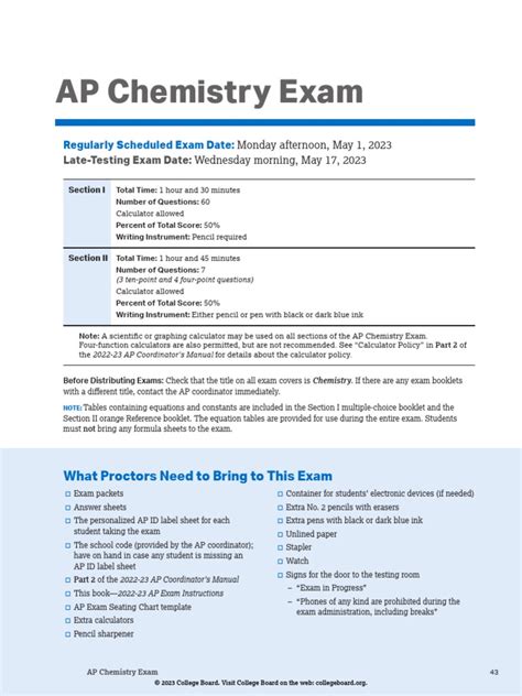Ap Chemistry Exam