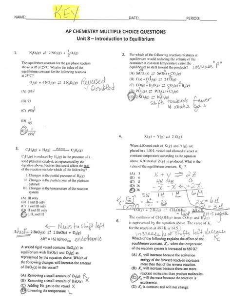 Ap Chemistry Multiple Choice