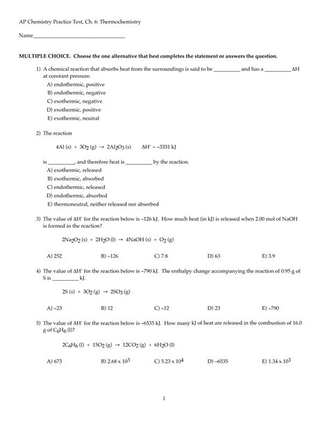 Ap Chemistry Unit 6 Review Fiveable Chemistry Unit 6 Worksheet 4 - Chemistry Unit 6 Worksheet 4