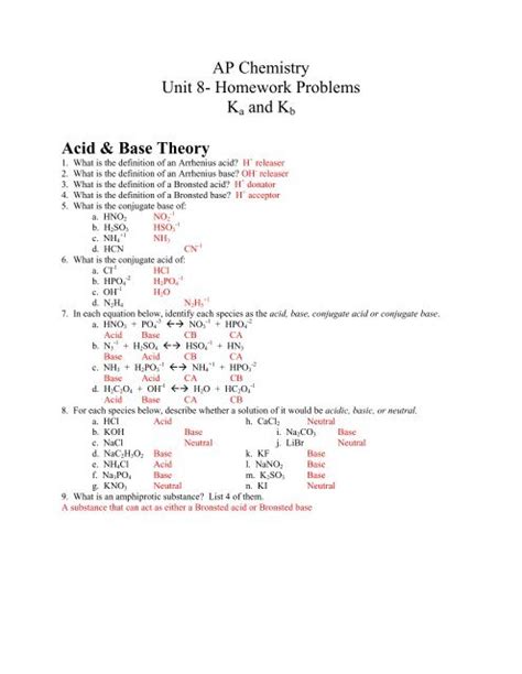 ap chemistry unit 8 practice test