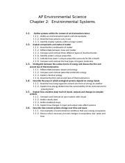 Ap Environmental Science Chapter 2 Test