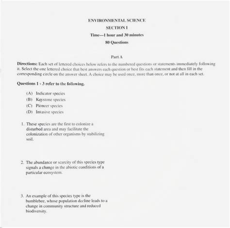 Ap Environmental Science Exam