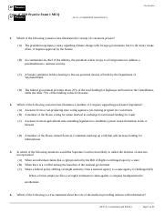 Ap Gov 2020 Practice Exam 1 Mcq