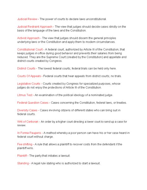 Ap Gov Judicial Terms