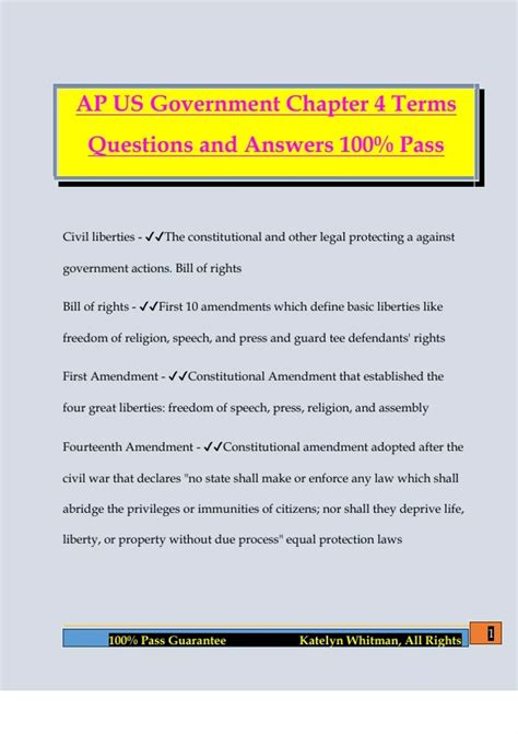 Ap Government Chapter 4 Study Guide Answers