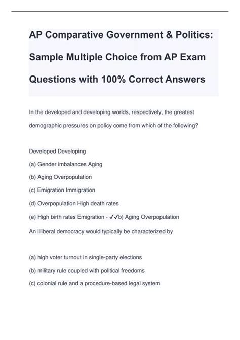 Ap Government Multiple Choice Chapter 8 Test