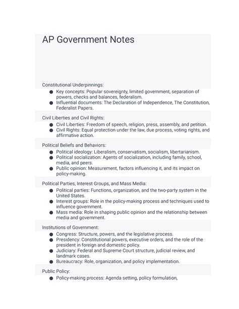 Ap Government Notes 12th Edition