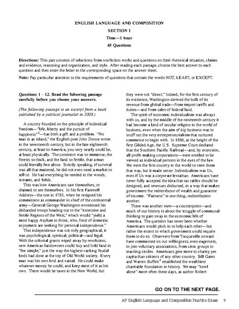 Ap Lang Practice Exam 3 Mcq