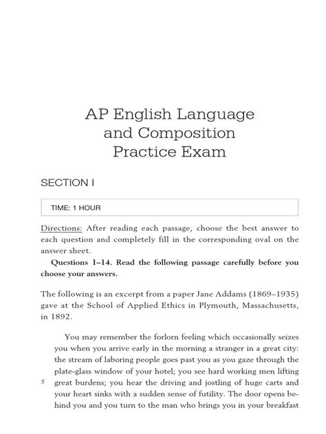 Ap Lang Practice Testadams