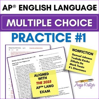 Ap Language Multiple Choice Practice