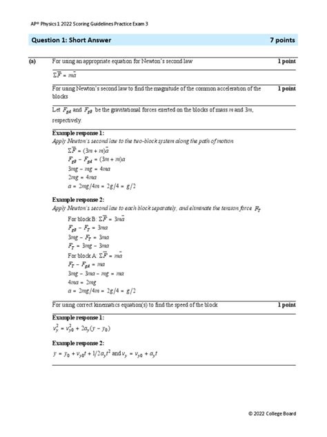 Ap Physics 1 2022 Practice Exam 1 Mcq