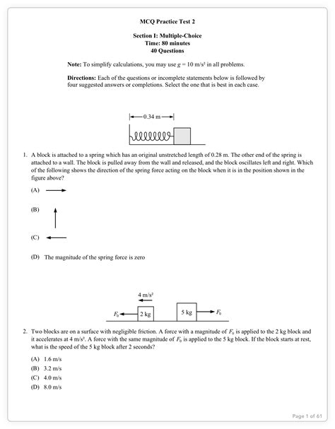 ap physics 1 mcq