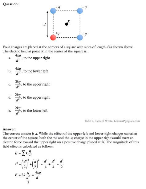Ap Physics Response Practice Electrostatics