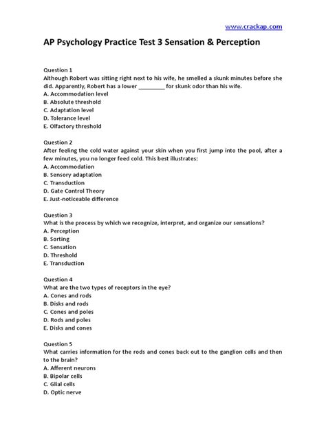 Ap Psych Practice Test