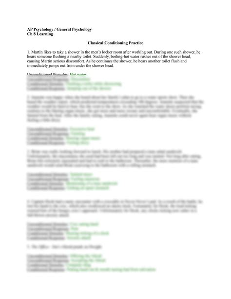 Ap Psychology Chapter 8 Learning