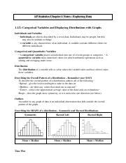 Ap Statistics Chapter 1 Exploring Data