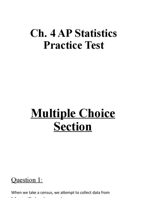 Ap Statistics Chapter 4 Answers