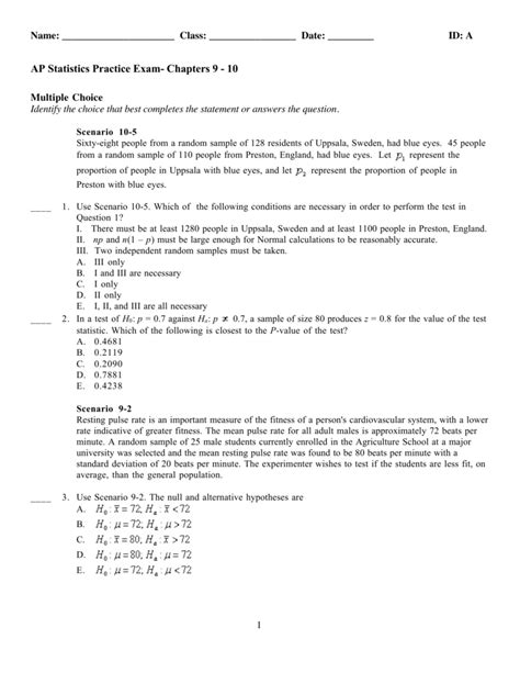 Ap Statistics Test Chapter 9 Pdf Download Ride4cents