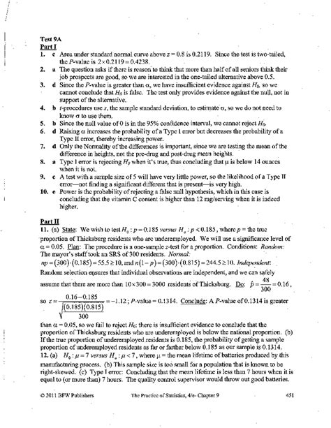 ap stats test 9b